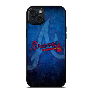 ATLANTA BRAVES A BASEBALL LOGO iPhone 15 Plus Case ATLANTA BRAVES A BASEBALL LOGO iPhone 15 Plus Case