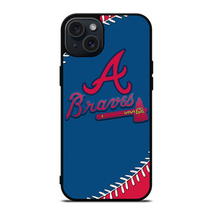 ATLANTA BRAVES ICON BALL BASEBALL iPhone 15 Plus Case