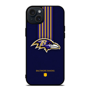BALTIMORE RAVENS STRIP iPhone 15 Plus Case