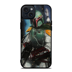 BOBA FETT STAR WARS ART iPhone 15 Plus Case BOBA FETT STAR WARS ART iPhone 15 Plus Case