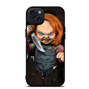CHUCKY SCARY DOLL KNIFE iPhone 15 Plus Case CHUCKY SCARY DOLL KNIFE iPhone 15 Plus Case