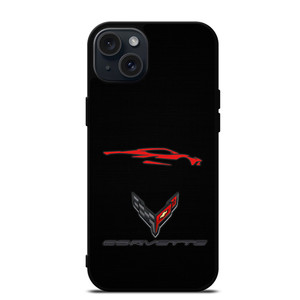 CORVETTE STINGRAY C8 CAR LOGO iPhone 15 Plus Case CORVETTE STINGRAY C8 CAR LOGO iPhone 15 Plus Case