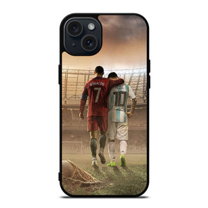 CRISTIANO RONALDO AND LIONEL MESSI iPhone 15 Plus Case CRISTIANO RONALDO AND LIONEL MESSI iPhone 15 Plus Case