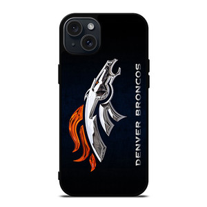 DENVER BRONCOS LOGO SILVER HORSE iPhone 15 Plus Case DENVER BRONCOS LOGO SILVER HORSE iPhone 15 Plus Case