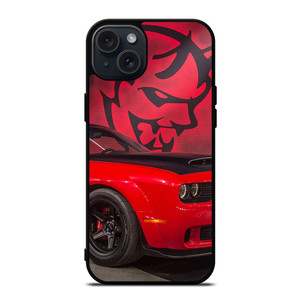 DODGE CAR DEMON LOGO RED iPhone 15 Plus Case DODGE CAR DEMON LOGO RED iPhone 15 Plus Case