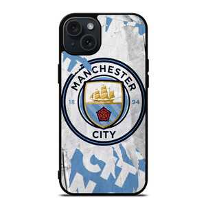 MANCHESTER CITY FOOTBALL ART LOGO iPhone 15 Plus Case