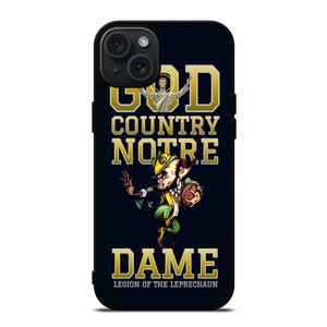 NOTRE DAME FIGHTING GOD COUNTRY iPhone 15 Plus Case