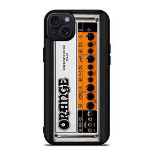 ORANGE AMP GUITAR RETRO iPhone 15 Plus Case ORANGE AMP GUITAR RETRO iPhone 15 Plus Case