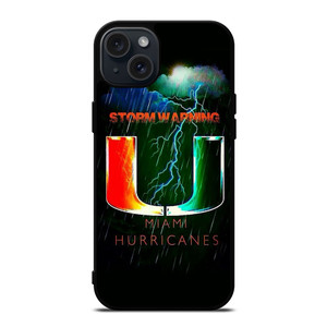 UM MIAMI HURRICANES NFL THUNDER iPhone 15 Plus Case UM MIAMI HURRICANES NFL THUNDER iPhone 15 Plus Case