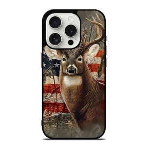 AMERICAN FLAG DEER BUCK CAMO iPhone 15 Pro Case AMERICAN FLAG DEER BUCK CAMO iPhone 15 Pro Case