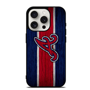 ATLANTA BRAVES MLB LOGO STRIPS iPhone 15 Pro Case ATLANTA BRAVES MLB LOGO STRIPS iPhone 15 Pro Case