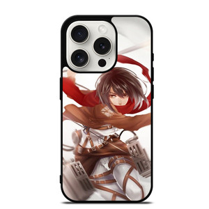 ATTACK ON TITAN MIKASA ACKERMAN ANIME MANGA iPhone 15 Pro Case ATTACK ON TITAN MIKASA ACKERMAN ANIME MANGA iPhone 15 Pro Case