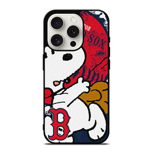 BOSTON RED SOX BASEBALL SNOOPY iPhone 15 Pro Case BOSTON RED SOX BASEBALL SNOOPY iPhone 15 Pro Case