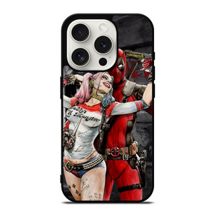 DEADPOOL HARLEY QUINN ART LOVE iPhone 15 Pro Case