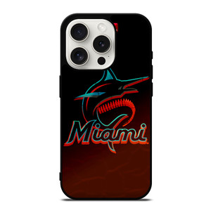 MIAMI MARLINS MLB BASEBALL TEAM LOGO iPhone 15 Pro Case MIAMI MARLINS MLB BASEBALL TEAM LOGO iPhone 15 Pro Case
