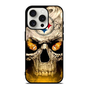 PITTSBURGH STEELERS FOOTBALL SKULL iPhone 15 Pro Case