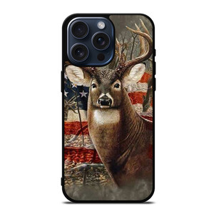 AMERICAN FLAG DEER BUCK CAMO iPhone 15 Pro Max Case AMERICAN FLAG DEER BUCK CAMO iPhone 15 Pro Max Case