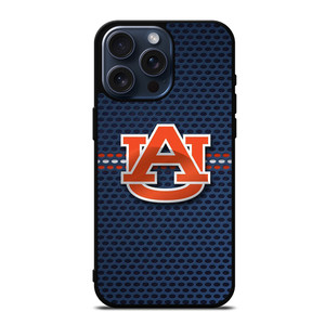 AUBURN TIGERS FOOTBALL CARBON BLUE LOGO iPhone 15 Pro Max Case