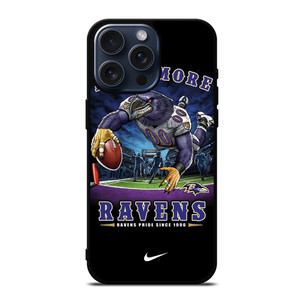 BALTIMORE RAVENS NFL ART iPhone 15 Pro Max Case BALTIMORE RAVENS NFL ART iPhone 15 Pro Max Case