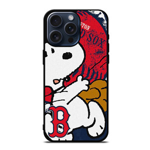 BOSTON RED SOX BASEBALL SNOOPY iPhone 15 Pro Max Case BOSTON RED SOX BASEBALL SNOOPY iPhone 15 Pro Max Case