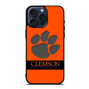 CLEMSON TIGERS UNIVERSITY PAW LOGO iPhone 15 Pro Max Case CLEMSON TIGERS UNIVERSITY PAW LOGO iPhone 15 Pro Max Case