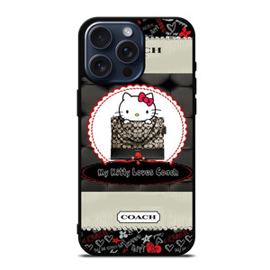 COACH NEW YORK HELLO KITTY BLACK iPhone 15 Pro Max Case COACH NEW YORK HELLO KITTY BLACK iPhone 15 Pro Max Case