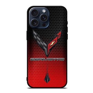 CORVETTE CHEVY STINGRAY LOGO RED iPhone 15 Pro Max Case