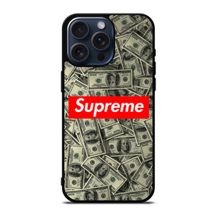 DOLLAR MONEY SUPREME iPhone 15 Pro Max Case DOLLAR MONEY SUPREME iPhone 15 Pro Max Case