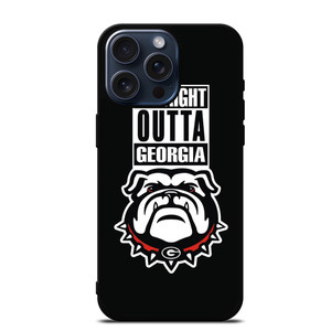 GEORGIA BULLDOGS UGA STRAIGHT OUTTA iPhone 15 Pro Max Case GEORGIA BULLDOGS UGA STRAIGHT OUTTA iPhone 15 Pro Max Case