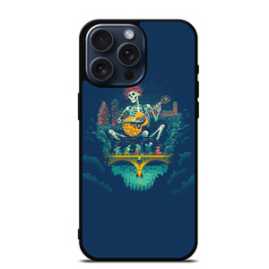GRATEFUL DEAD SKULL GUITAR iPhone 15 Pro Max Case GRATEFUL DEAD SKULL GUITAR iPhone 15 Pro Max Case