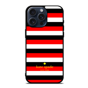 KATE SPADE PATTERN RED BLACK iPhone 15 Pro Max Case