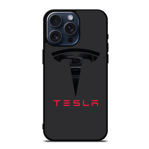 TESLA MOTORS BLACK ICON iPhone 15 Pro Max Case TESLA MOTORS BLACK ICON iPhone 15 Pro Max Case