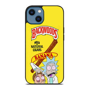 BACKWOODS RICK AND MORTY YELLOW iPhone 14 Case BACKWOODS RICK AND MORTY YELLOW iPhone 14 Case