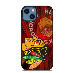 CHICAGO BLACK HAWKS HEAD ICON iPhone 14 Case
