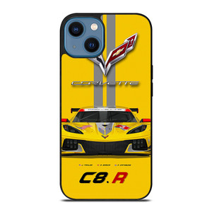 CORVETTE C8 R YELLOW iPhone 14 Case
