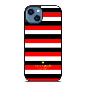 KATE SPADE PATTERN RED BLACK iPhone 14 Case
