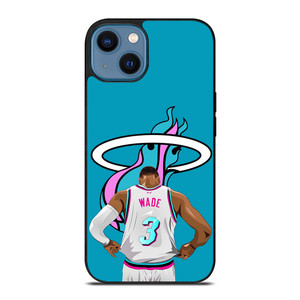 MIAMI HEAT DWYANE WADE 3 BASKETBALL iPhone 14 Case