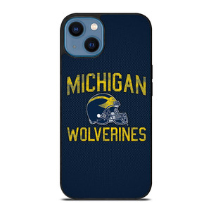 MICHIGAN WOLVERINES FOOTBALL HELMET iPhone 14 Case
