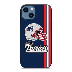 NEW ENGLAND PATRIOTS STRIPS HELMET iPhone 14 Case