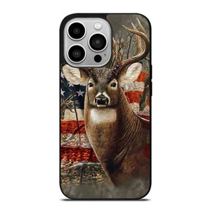 AMERICAN FLAG DEER BUCK CAMO iPhone 14 Pro Case AMERICAN FLAG DEER BUCK CAMO iPhone 14 Pro Case