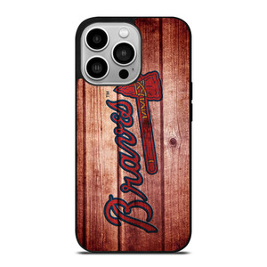 ATLANTA BRAVES BASEBALL WOOD iPhone 14 Pro Case ATLANTA BRAVES BASEBALL WOOD iPhone 14 Pro Case