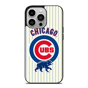CHICAGO CUBS BASEBALL STRIPES LOGO iPhone 14 Pro Case