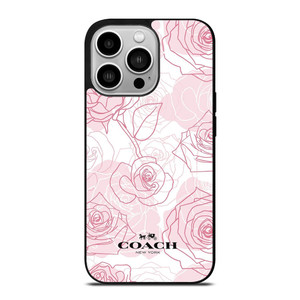 COACH NEW YORK PINK ROSES iPhone 14 Pro Case COACH NEW YORK PINK ROSES iPhone 14 Pro Case
