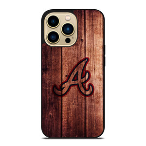 ATLANTA BRAVES LOGO WOOD INITIAL iPhone 14 Pro Max Case