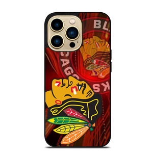 CHICAGO BLACK HAWKS HEAD ICON iPhone 14 Pro Max Case