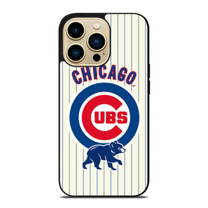 CHICAGO CUBS BASEBALL STRIPES LOGO iPhone 14 Pro Max Case