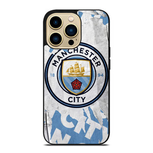 MANCHESTER CITY FOOTBALL ART LOGO iPhone 14 Pro Max Case