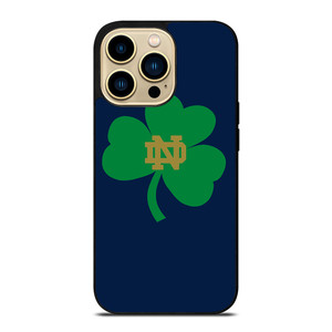 NOTRE DAME FIGHTING IRISH LEAF LOGO iPhone 14 Pro Max Case