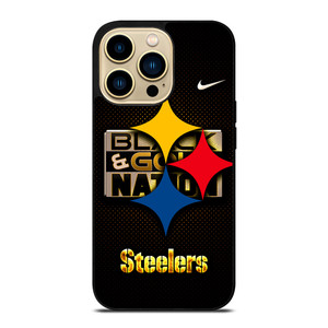 PITTSBURGH STEELERS BLACK AND GO NATION iPhone 14 Pro Max Case