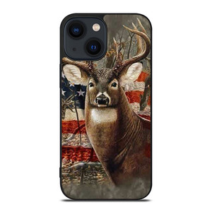 AMERICAN FLAG DEER BUCK CAMO iPhone 14 Plus Case AMERICAN FLAG DEER BUCK CAMO iPhone 14 Plus Case